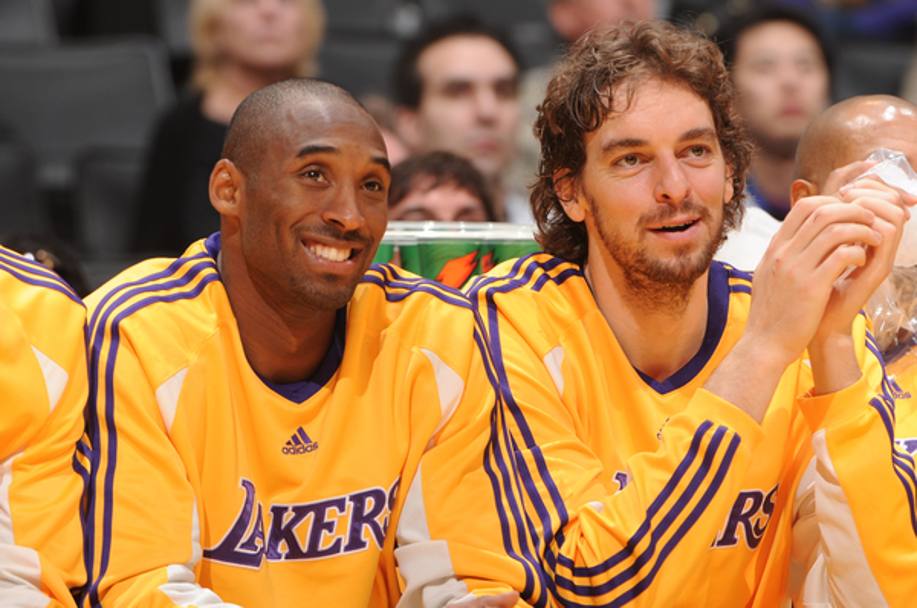 Gasol con Kobe Bryant (Nba - Getty Images)